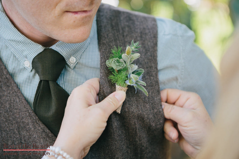 Buttonhole Lush - Multiple flower Buttonhole (Boutonniere) - Best of the Bunch Florist Wellington