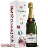 French Champagne - Taittinger Brut Reserve NV - Delivered In A Gift Box - Best of the Bunch Florist Wellington