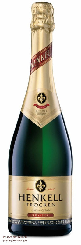 German Sparkling Wine - Henkell Trocken Germany Dry Sec - Wine Delivered In A Wine Gift Bag / Box - Best of the Bunch Florist Wellington