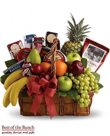 Gourmet snacks fruit savoury & tea gift baskets gift boxes gift hampers delivered Wellington same day delivery. Gourmet snacks fruit savoury & tea gift hampers  boxes and baskets