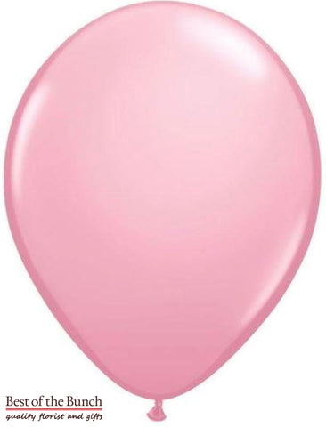 Light Baby Pink Plain Latex Helium Balloon 28cm (11") - Best of the Bunch Florist Wellington