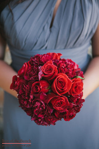 Wedding Bouquet Rouge - Formal Hand Tied Wedding Bouquet - Best of the Bunch Florist Wellington